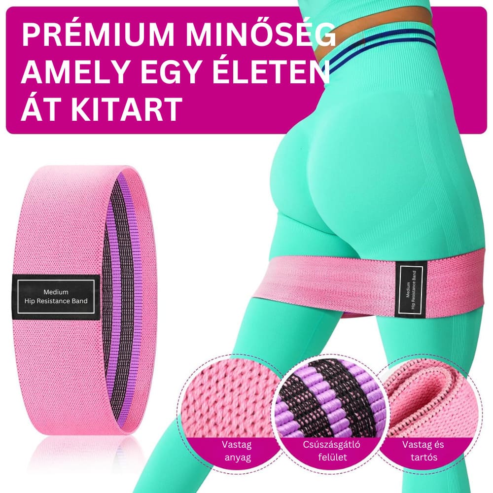 3 darabos gumiszalag készlet farizmok formálásához GYMEX 2