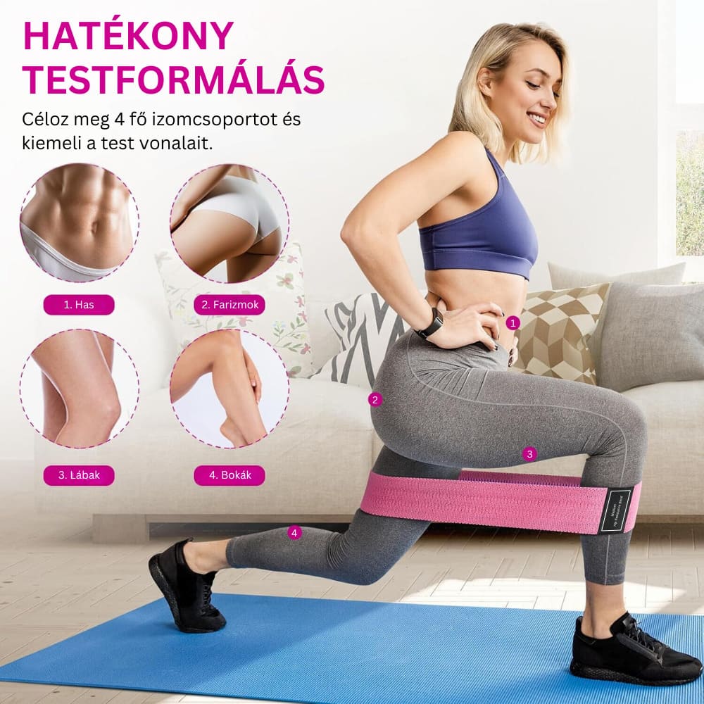 3 darabos gumiszalag készlet farizmok formálásához GYMEX 4