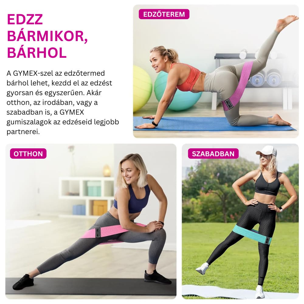 3 darabos gumiszalag készlet farizmok formálásához GYMEX 5