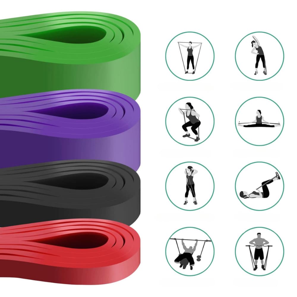 4 darabos gumiszalag készlet fitneszhez és edzőtermi edzésekhez GYMEX 4