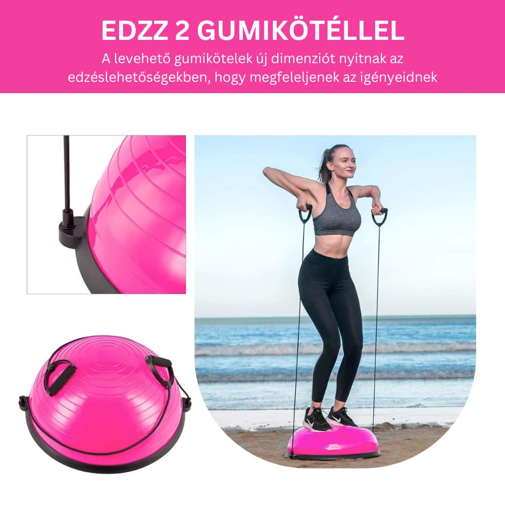 Egyensúly labda 2 gumikötéllel GYMEX 5