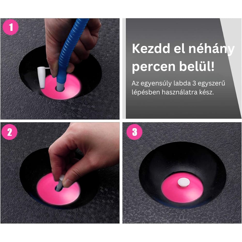 Egyensúly labda 2 gumikötéllel GYMEX 7