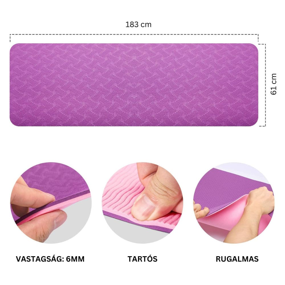 Jógaszőnyeg pilateshez és fitneszhez GYMEX 4