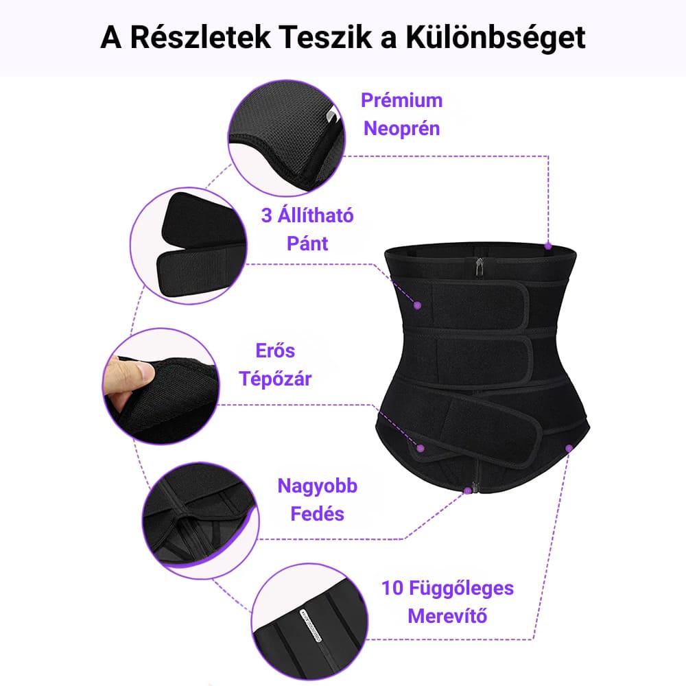 Neoprén alakformáló karcsúsító fűző 2 darabos csomag GYMEX Premium #1 4