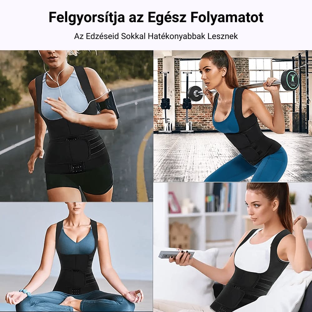 Neoprén alakformáló karcsúsító fűzőmellény 2 darabos csomag GYMEX Pro #2 5