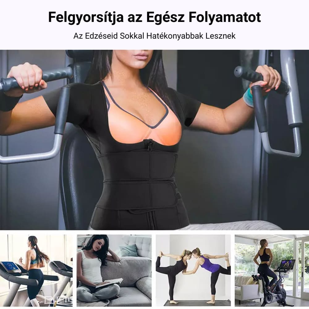 Neoprén alakformáló karcsúsító fűzőmellény GYMEX Premium 5