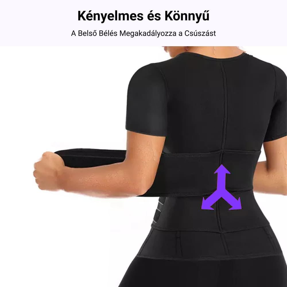 Neoprén alakformáló karcsúsító fűzőmellény GYMEX Premium 7