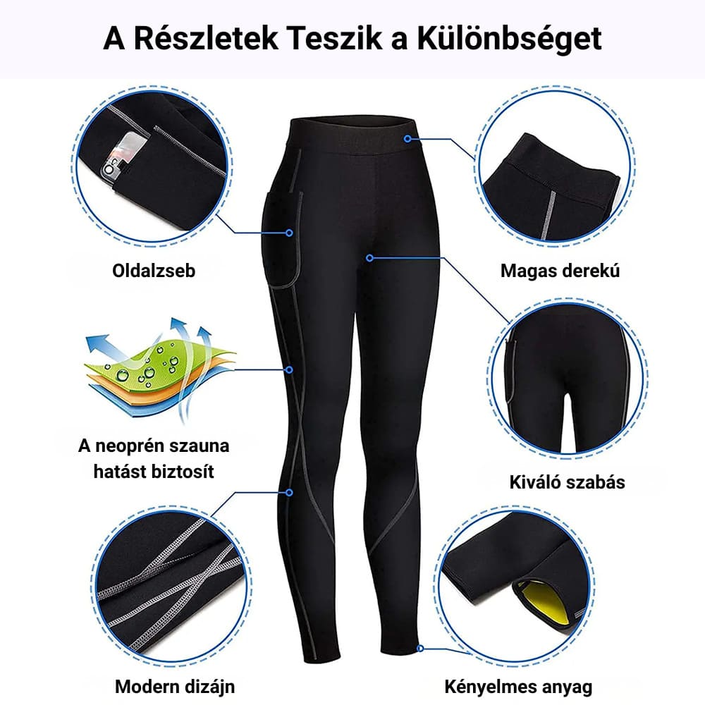 Neoprén karcsúsító hosszú nadrág 2 darabos csomag GYMEX Pro #6 4