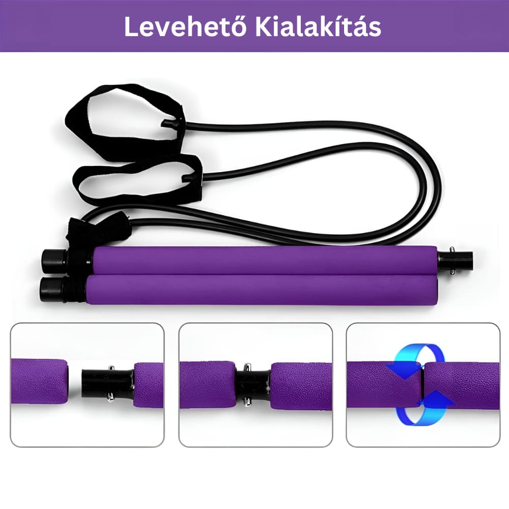 Pilates rúd 2 gumikötéllel GYMEX 3