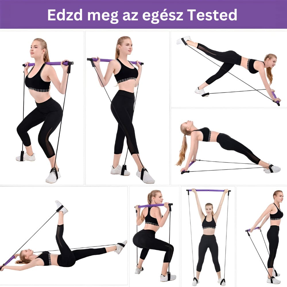 Pilates rúd 2 gumikötéllel GYMEX 4